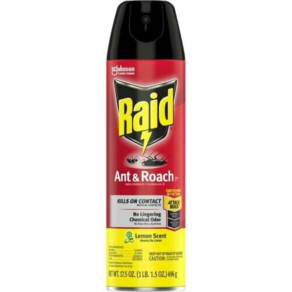 Sc Johnson Ant and Roach Spray, Lemon Scent, 17.5oz, Red SJN365988